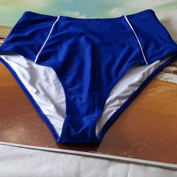 NWT  Cupshe Bottom Swimwear Royal Blue Size XL - Picture 2 of 5